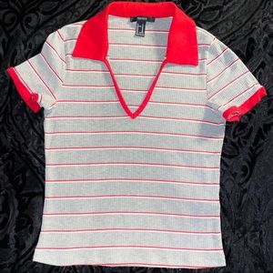 Buttonless Polo VNeck